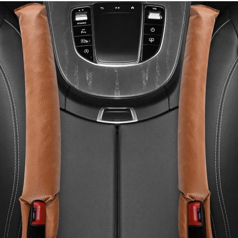 Car Seat Gap Filler PU Leather Sheer Styling Pad Plug Spacer Leak Proof Universal Interior
