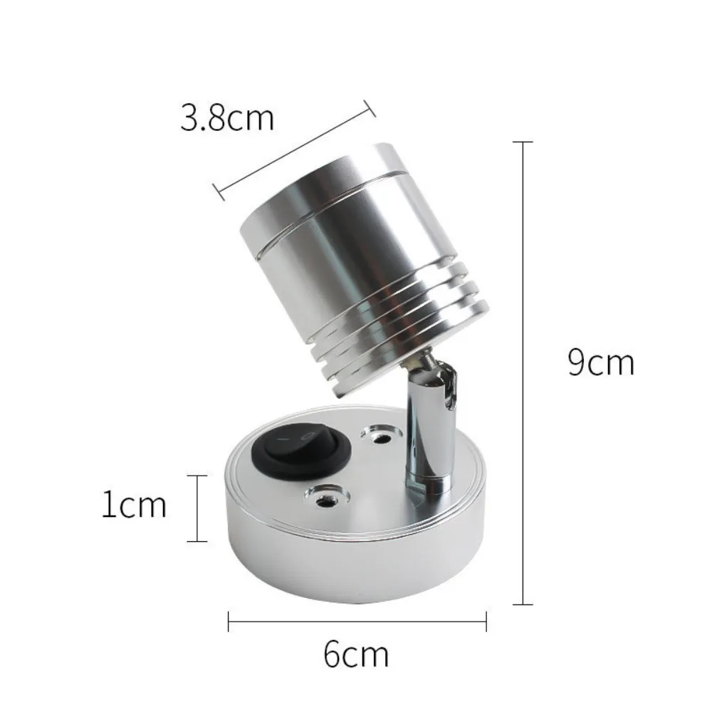 모던 캠핑카 보트 인테리어 LED 독서등, 스포트라이트, 밴 라이트, LED 벽 램프, 3W, 36V