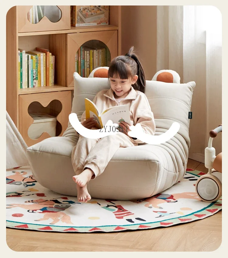 **Children's lazy sofa small apartment balcony floor-to-ceiling leisure recliner modern simple cartoon sofa chair