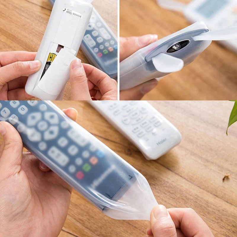 Transparent Remote Control Covers Cute Rabbit Ears Case For TV Air Conditioner Soft Silicone Remote Control Protective Case 3pcs