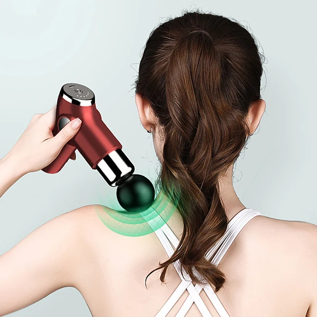 Fascia Gun Deep Tissue Massage Black Gray LED Display Multifunctional Device 32 Speed Control Fitness Exercise Assistant Tool 2