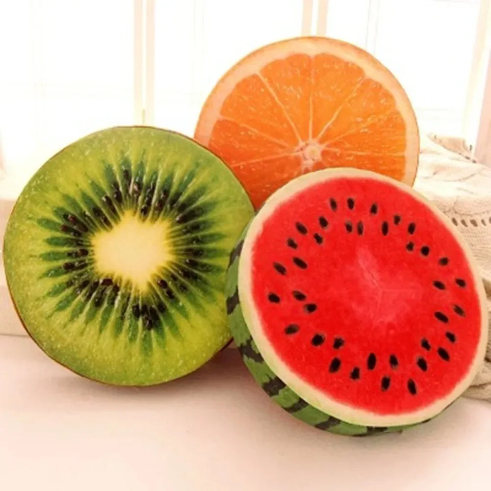 

Cushion Fruit Round Seat Pads Round Chair Cushions Funny Cushion Pad For Garden Dining Outdoor Decoration 33cm