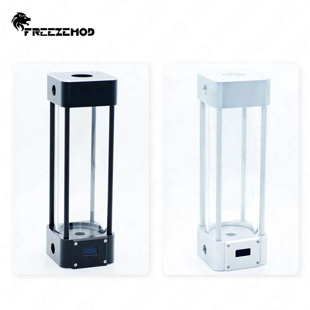 Zemod-cubo Tanque de Água com Display Lcd Reservatório de Vidro Cubóide Refrigeração Líquida Temperatura Mais Baixa Bl-wdx 165 mm 215 mm 265 mm Comprimento - Imagem 6