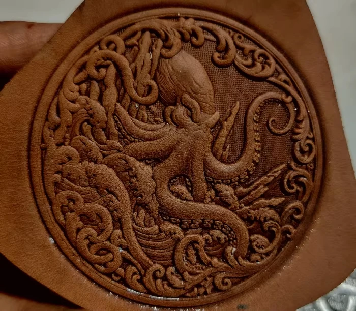 78mm 3D 당초 가죽 엠보싱 스탬프 몰드, 알루미늄 합금 몰드 프레스 DIY 가죽 공예 도구 조각 스탬퍼 프레싱