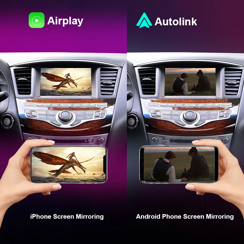 인피니티 QX60 QX70 Q70 미러 애프터마켓 카메라 CarPlay 업그레이드 개조 멀티미디어 네비게이션용 무선 CarPlay 안드로이드 자동