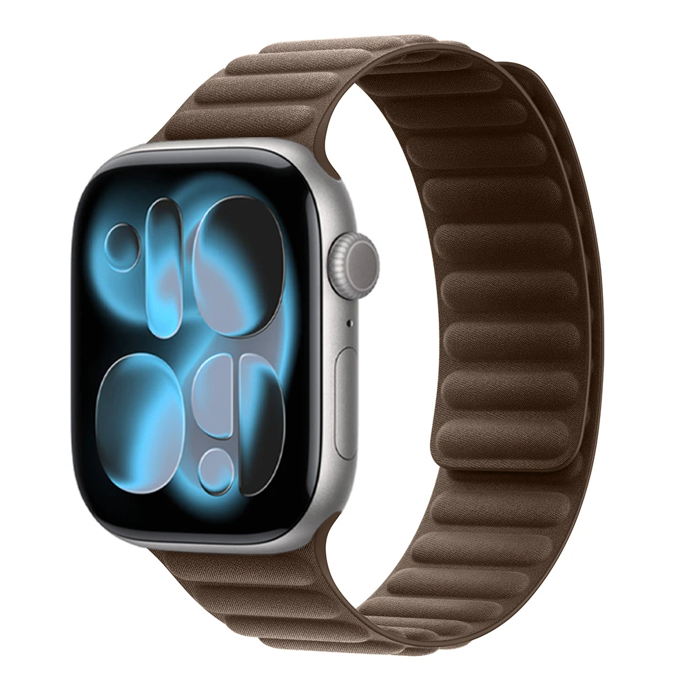 Armband für Apple Watch-Armbänder 46 mm, 40 mm, 44 mm, 42 mm, 41 mm, 49 mm, 45 mm, feiner Stoff, magnetisches Loop-Link-Correa-Armband 11 10 SE 9 8 7 6 5 – Detail 4