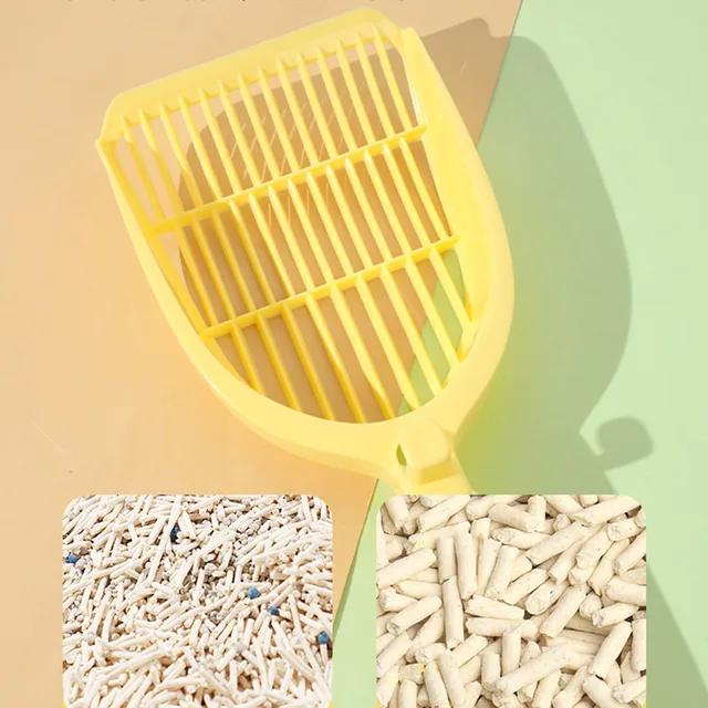 Cat Litter Scoop, Premium Cat Litter Shovel Poop Scooper with Fine Holes, Easy-to-Clean Durable Pet Cleaning Tool, 2