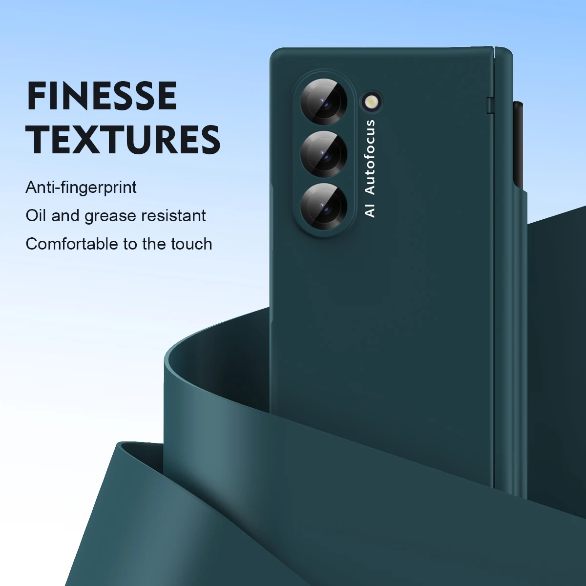Macaron-stil frostat hårt PC-skal för Samsung Galaxy Z Fold 6 5 4 3 2 med glasskärmskydd med pekpenna_voghion.com