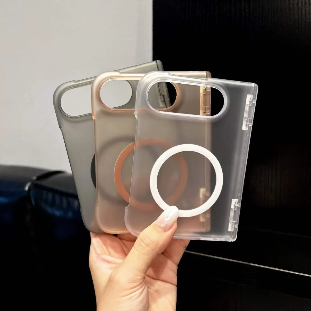 Luxury Translucent Frosted Magnetic Case with Hinge Protection & Shockproof Matte Finish