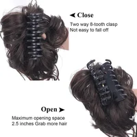 10 pouces pince à cheveux synthétique désordre bouclés Faux Chignon pince à cheveux ébouriffé Updo chignons Extensions de griffes Chignon postiche pour les femmes 2