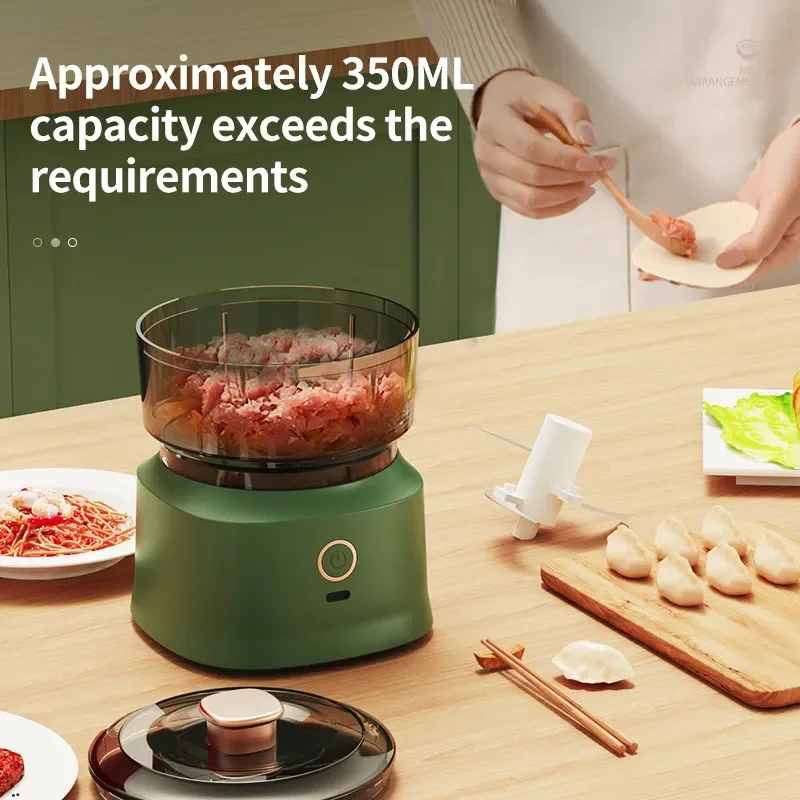 

Multifunction Electric Garlic Beater 350ml Rechargeable Blender Comes One-button Start Removable Easy To Clean Sharp Blade