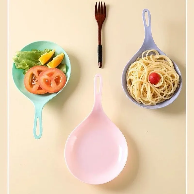 Korean Handheld Dish Spoon Tray Fries Fried Chicken Snack Plate Fruit Dessert Cake Platter 1pcs dish plate