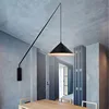 Long rod arm wall lamp black minimalist Fishing Light Creative Bedroom beside office reading lamp Artistic wall mounted lamp 5
