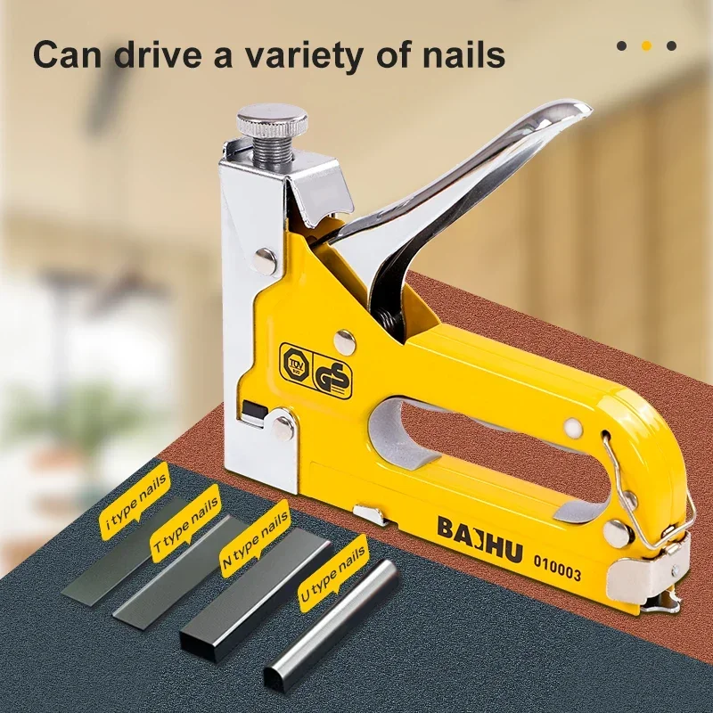 3 In 1 Stapler Nail Gun Staple Heavy Duty Furniture Tool For Wood Stainless Steel Metal Carpentry Hand Tool For Home/DIY 2