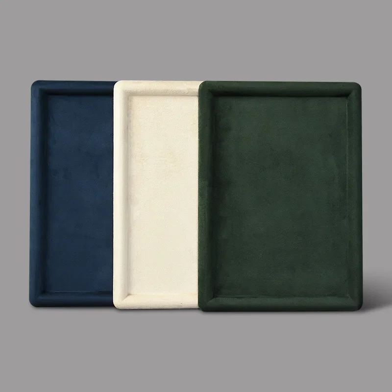 Jewelry Display Tray Cashmere Leather Rounded Corner