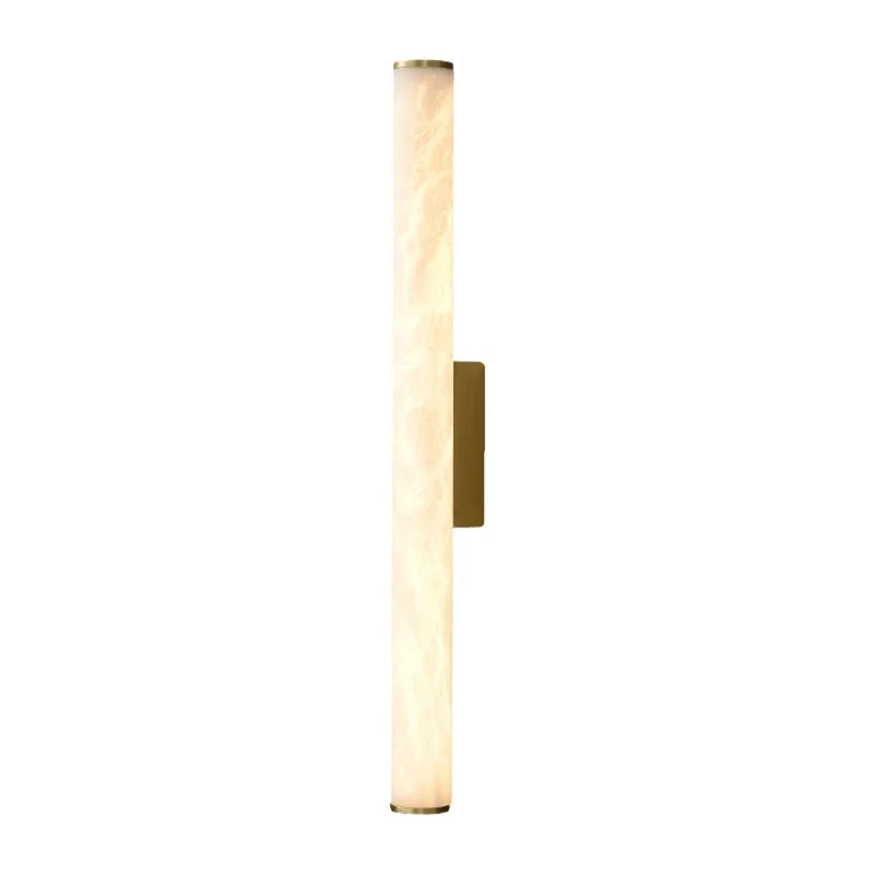 Long Strip Minimalist All Copper Marble Wall Lamp Modern Light Luxury Living Room Grand TV Background Wall Hallway Bedroom Lamp