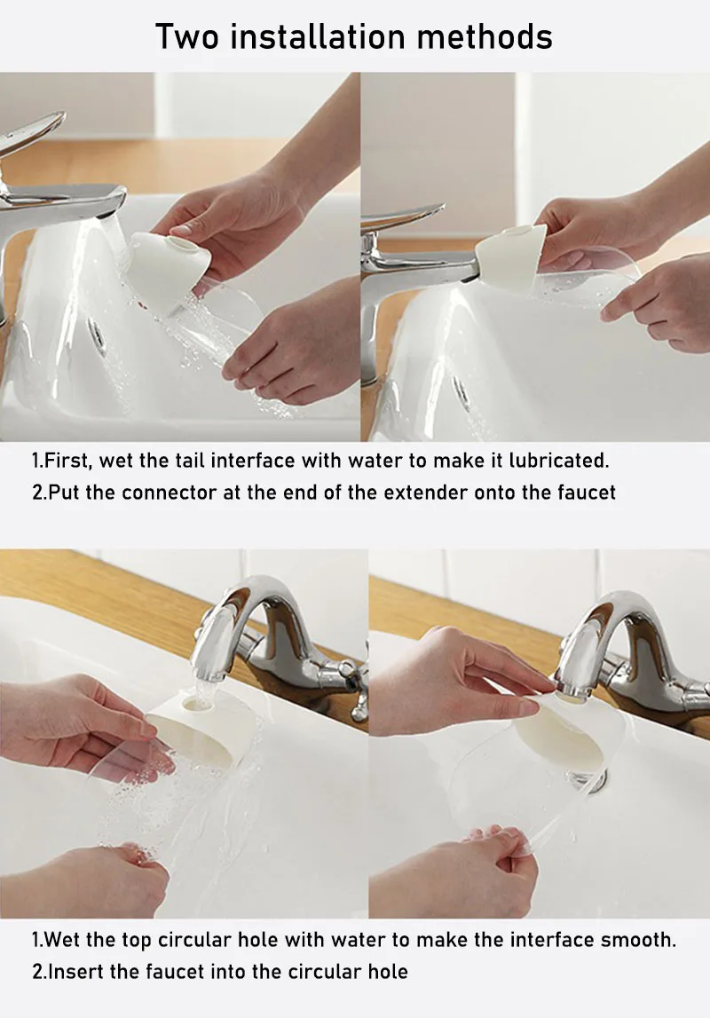 Splash Proof Kitchen Universal Faucet Extender Water Saving  Adjustment Faucet Extender Bathroom Kitchen Gadget 6