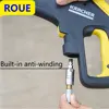 High Pressure Washer Pipe Connector for Karcher Pressure Gun Hose 360 Degree Rotation Connector Anti-tangle Swivel 3/8 male 1