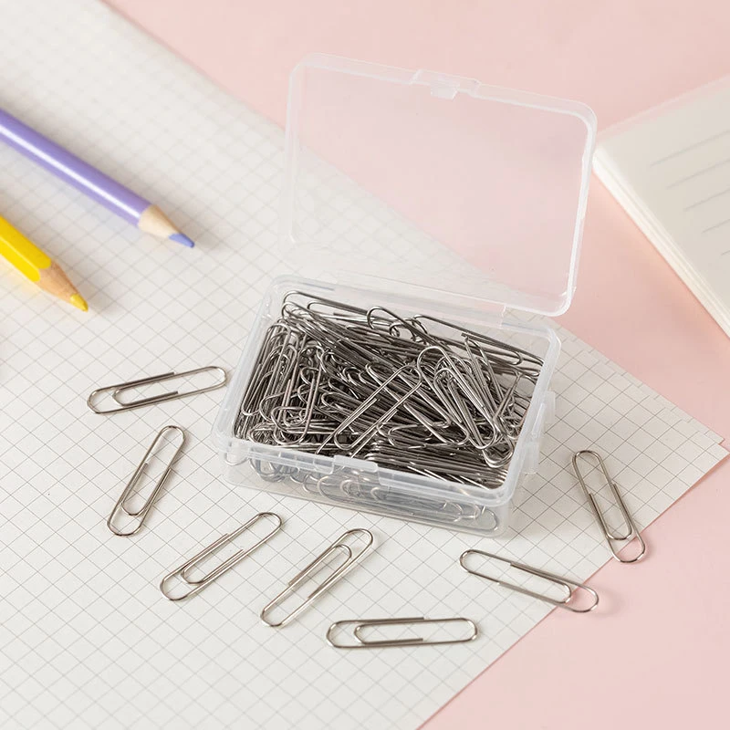 Vibrant 28mm Metal Paper Clips - Set of 50