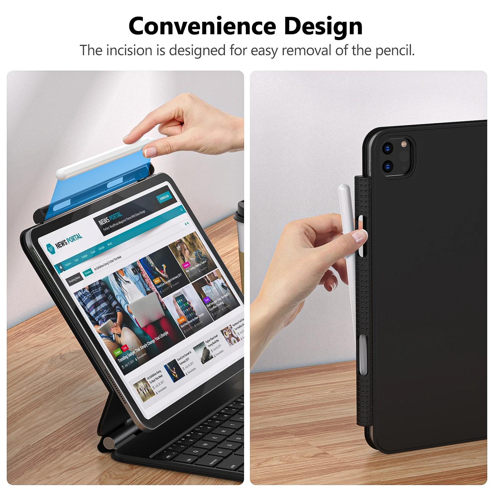 Magic Keyboard Folio for Apple iPad Keyboard Case Apple Pencil 1 2 Holder