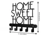 Crochet Key Holder for Wall, Home Sweet Home Sign 5 Hooks, Decorative Key Organizer Coat Rack Wall Mount Towel Rack Wall 2