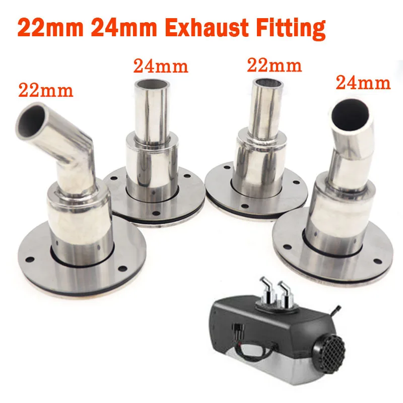 Stainless Steel 316 Thru Hull Exhaust Fitting Tube Pipe Socket Hardware Part Air Diesel Vent Heater For Car Boat Truck 22mm/24mm