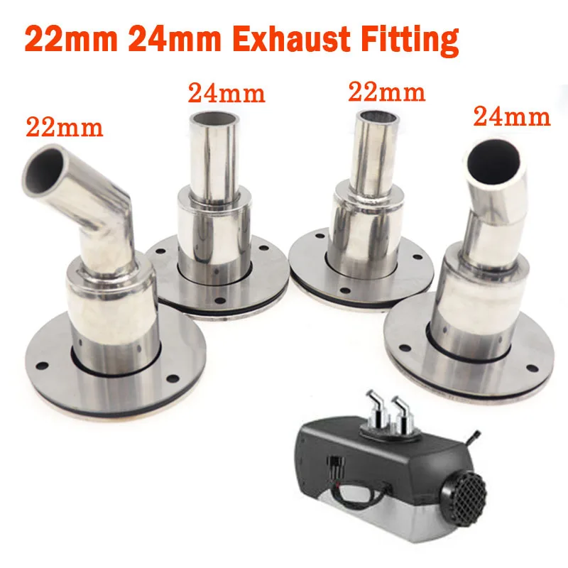 Thru Hull Exhaust Skin Fitting,24mm Stainless Steel 316 Thru  Hull Exhaust Tube Pipe Socket Hardware with Bolts and Nuts for 24mm for  Diesel Parking heaters Boat Marine Car Truck (24mm Straight) 