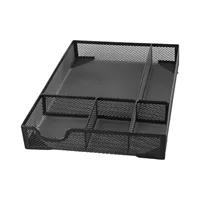 5 Grids Metal Mesh Drawer Organizer Tray Multipurpose Space Saving Desk Organizer Storage Basket for Home Study Room 5