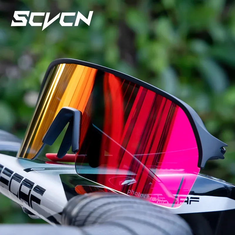 SCVCN Photochromic Outdoor Men Glasses UV400 Sport Travel Camping Sunglasses Women MTB Bike Cycling Glasses Fishing Hiking