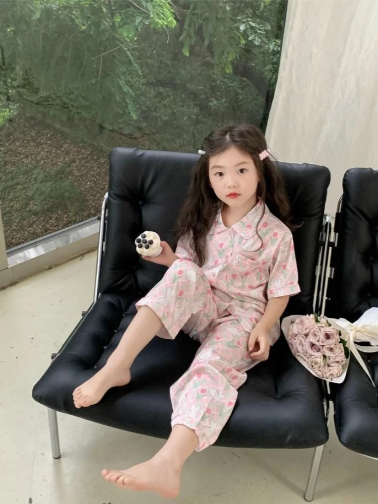 여아 여름 파자마 세트 반팔 탱크탑   귀여운 잠옷