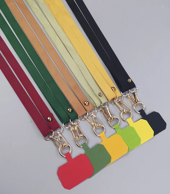 Lanière Rétractable Antivol Pour Téléphone - Sangle Noire Réglable Avec Mousqueton - Longueur Environ 20 Cm