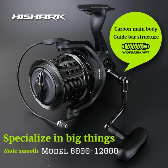 Hi-Shark fishing reel: all-metal, 20+ kg force, high-capacity