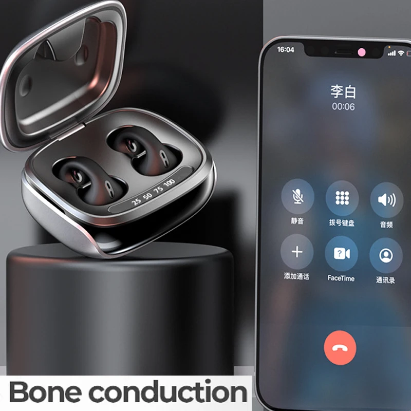 2023 костная проводимость bluetooth 5,3 ушной зажим с микрофоном TWS для Vivo V23 Pro vivo V21 5G Oppo A17 A17 OPPO Reno 7A Oppo A57s 4G