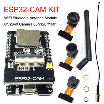 DVP 24 핀 카메라 장착 OV2640 ESP32 캠 세트, 66 120 160 도, 850nm 야간 투시경, 2MP, 2.4 GHz, 8MB PSRAM, 무선 블루투스 모듈