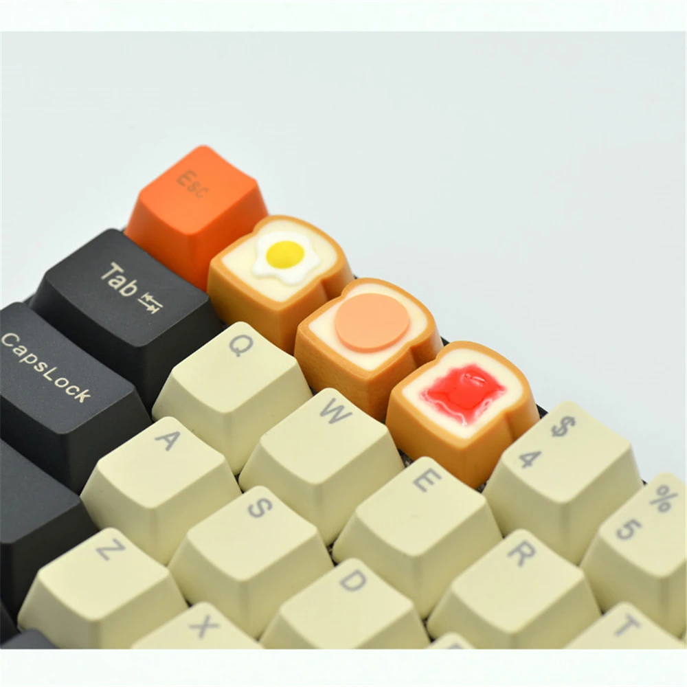 

Key Cap Mechanical Keyboards Keycap Personality Creativity Breakfast Series Resin Keycaps for Cherry MX axis R4 Height