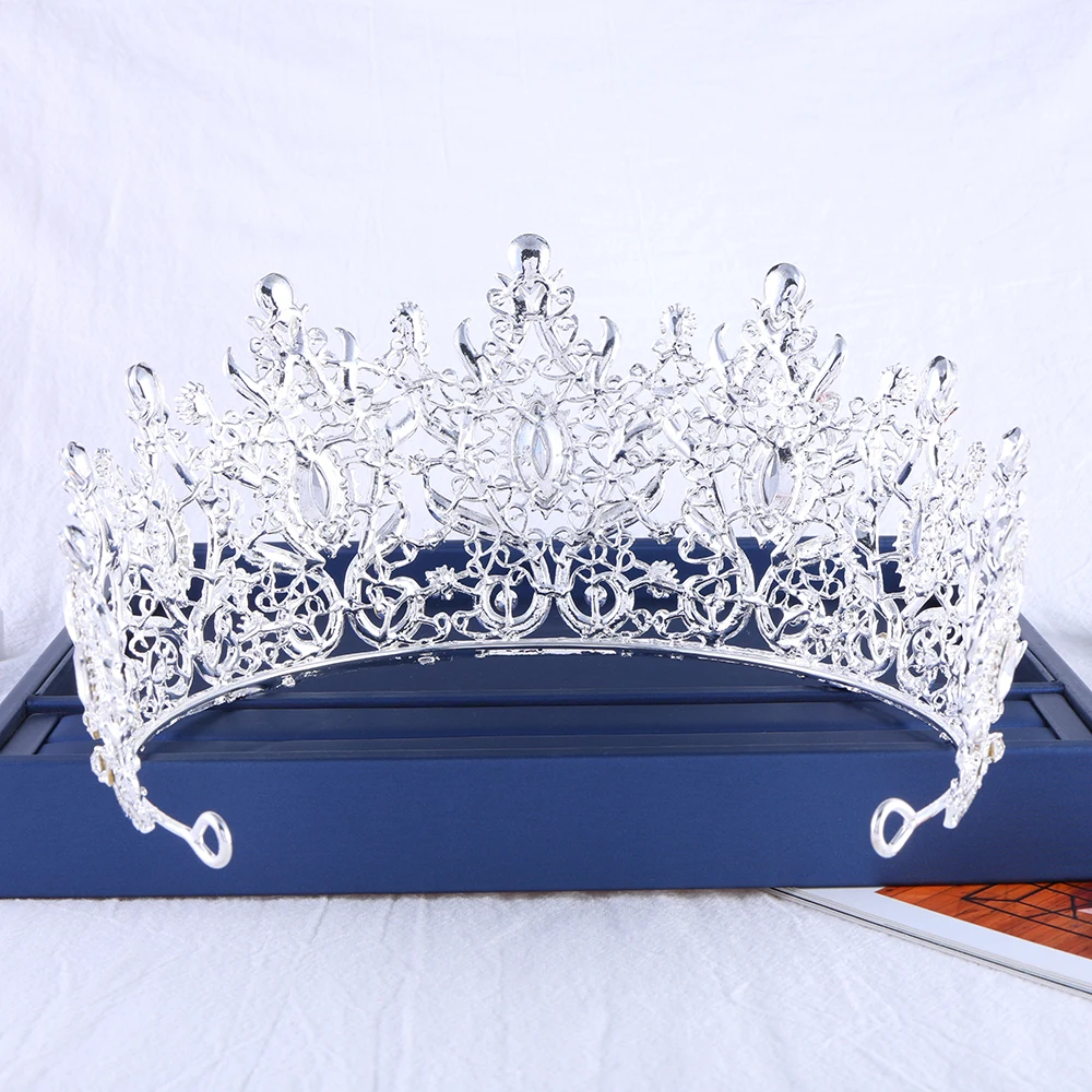 Upscale Crystal Gem Crown ornaments Fashionable Noble Banquet Wedding Women's hair accessories