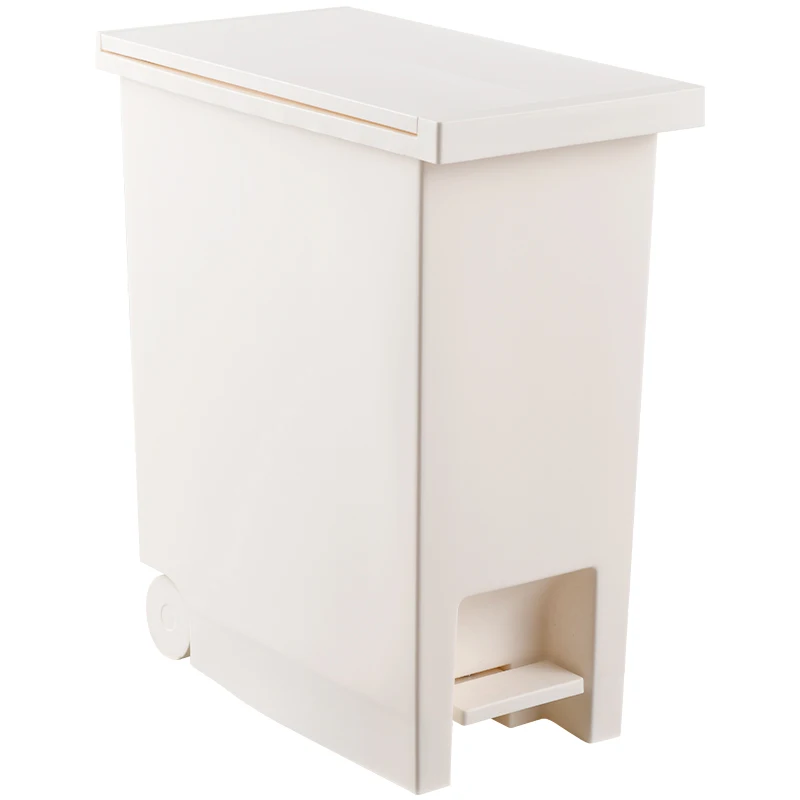 Step-On Slow-Closing Large Capacity Trash Can with Foot Pedal and Lid