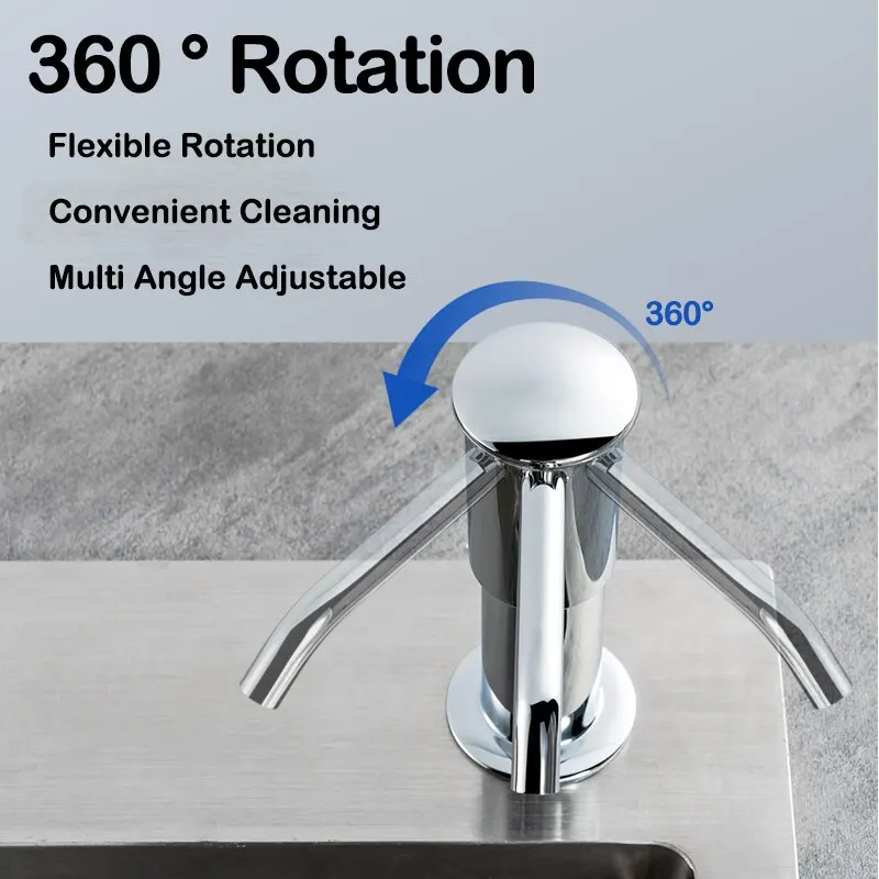 Sink Soap Dispenser With Extension Tube Extended Design Spill Prevention Large Flow Kitchen Hand Press Dispenser Soap
