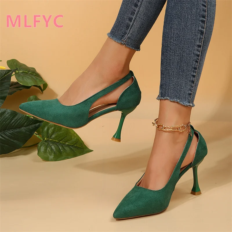 High heeled women's thin heeled single shoes New Spring Style Style Dress Style Single Shoe ladies Shoes women heels mujer