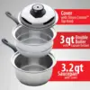World's Finest 7-Ply Steam Control 17pc T304 Stainless Steel Cookware Set 4