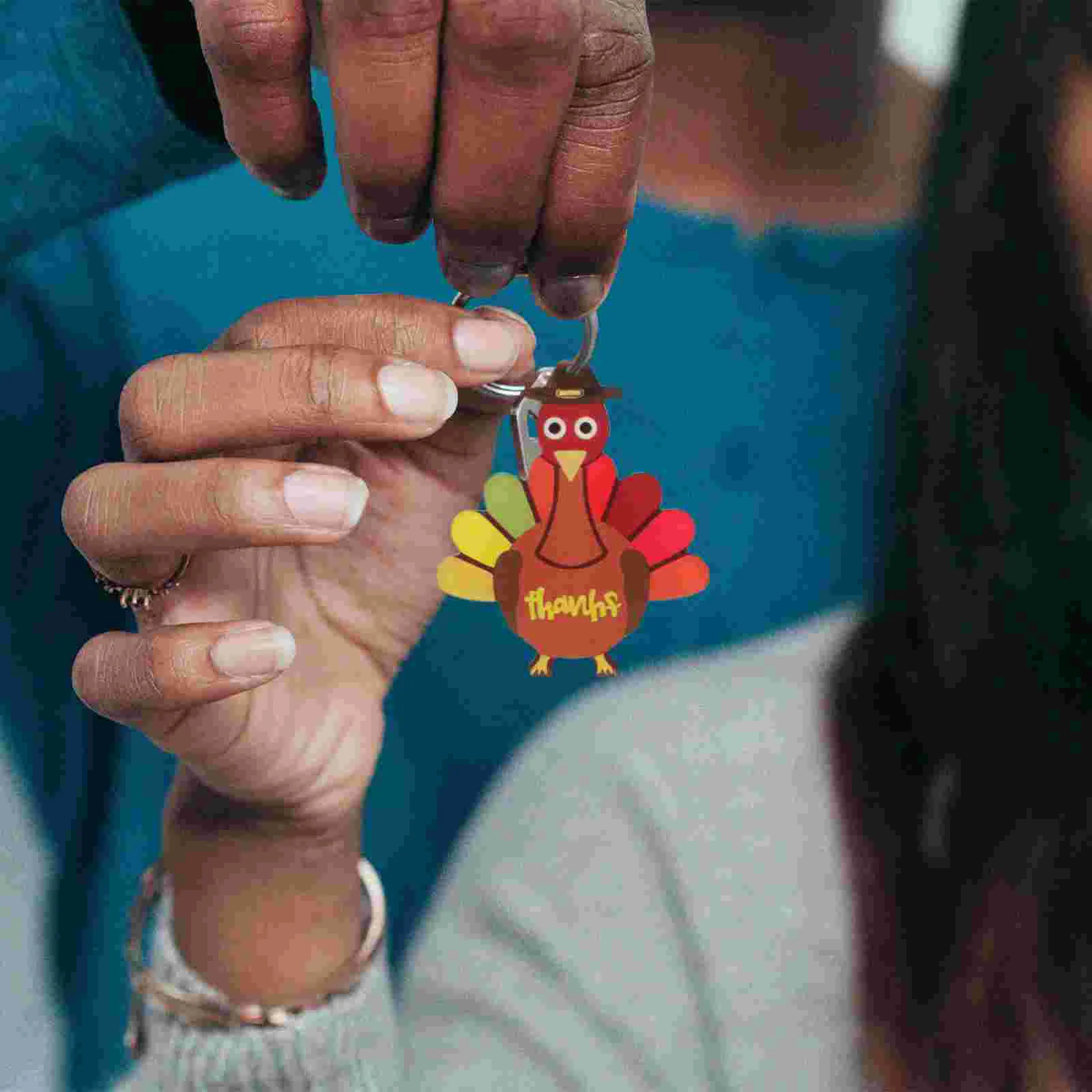 

10 Pcs Pendant Fall Decor Jewelry Making Accessories Acrylic Turkey Jewelries Charms