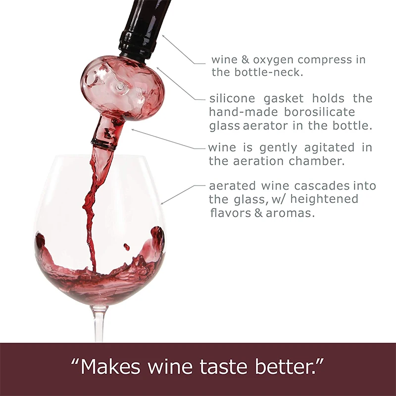 Wine Aerator Pourer Decanter Spout For Red White Rose