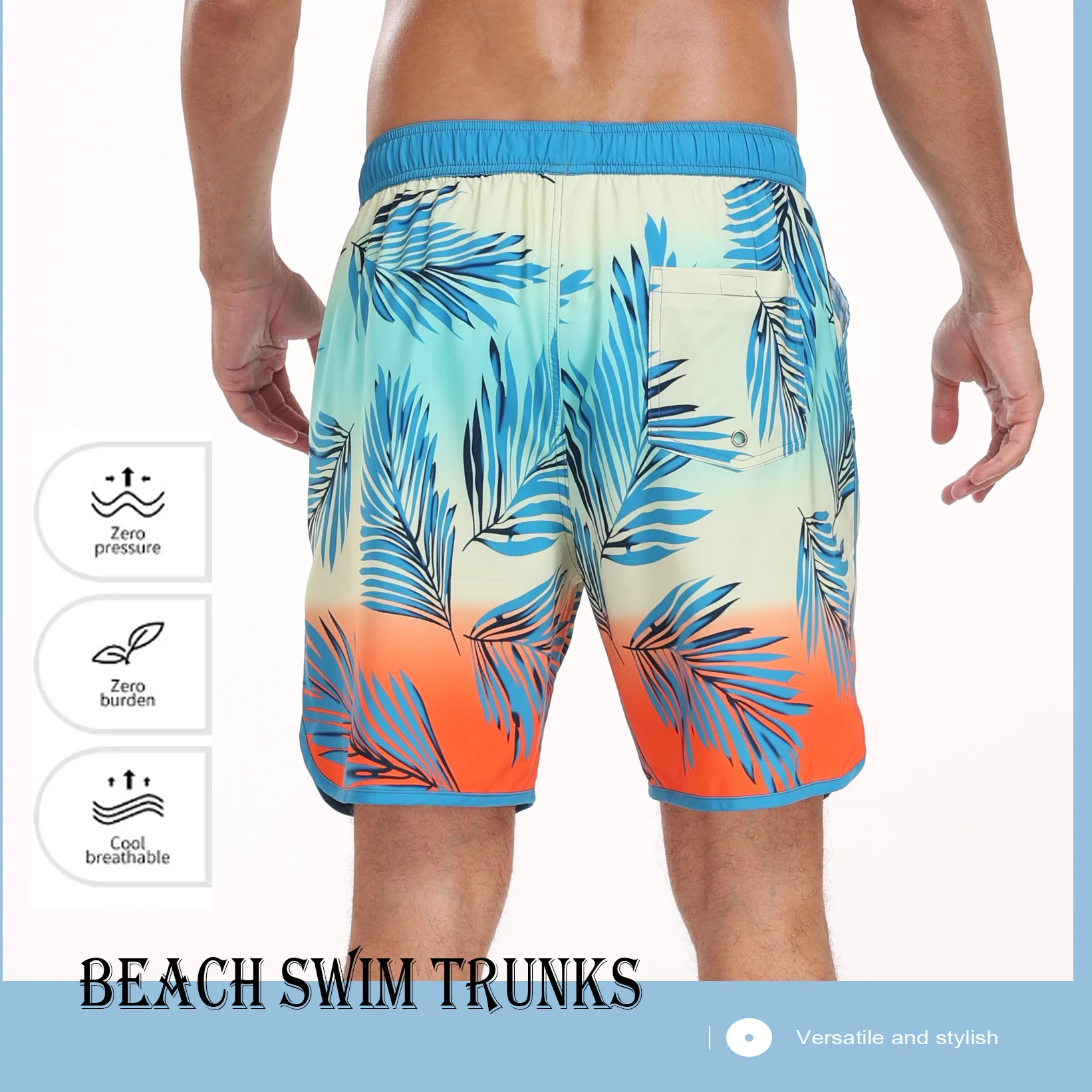 Beach Pants Summer Men Casual Vacation Printed Comfortable Breathable Street Clothing