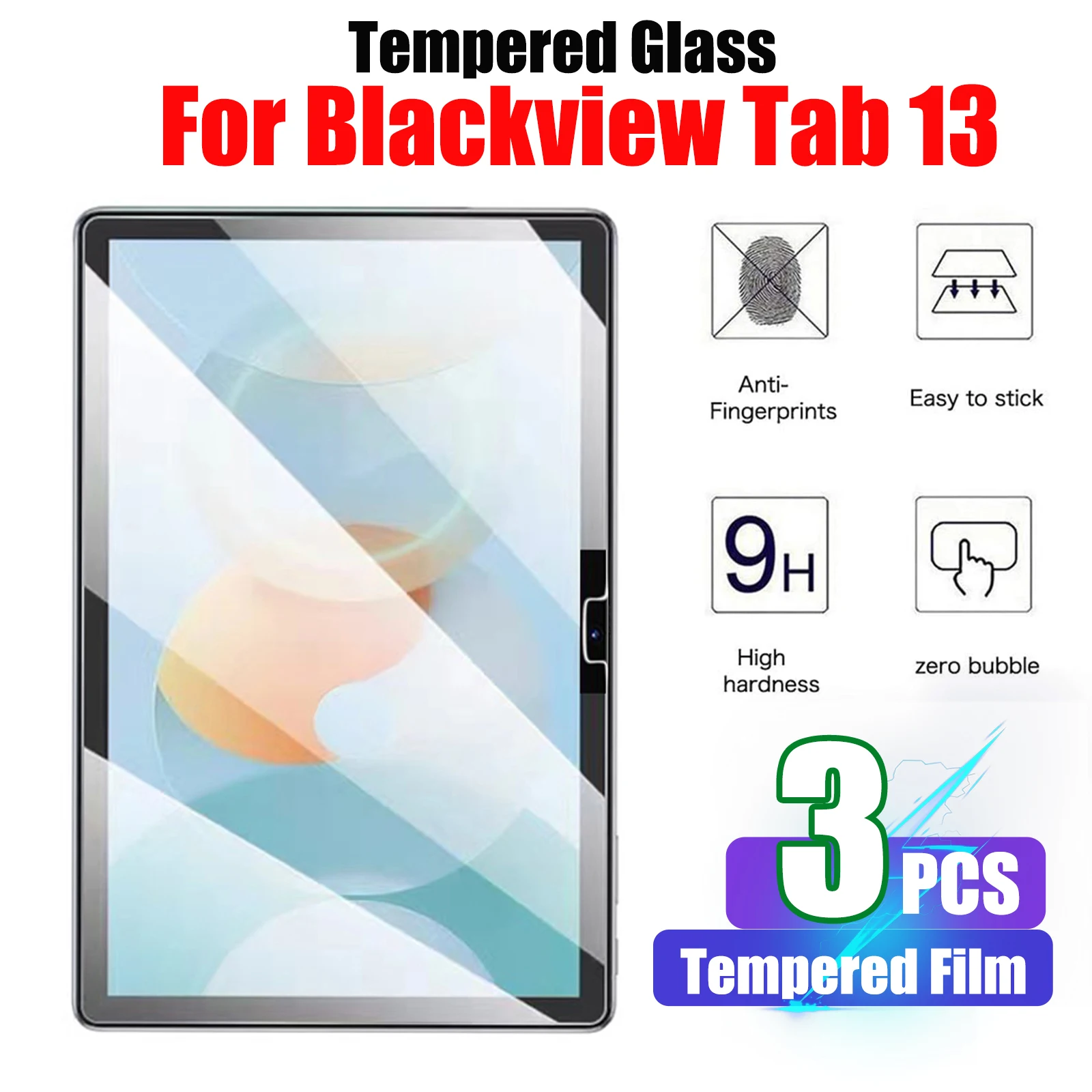 Premium Tempered Glass Screen Protector for Tablets - High-Definition Protective Film, 10.1 inch