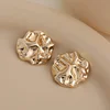 5Pcs Beautiful Gold Color Shank Buttons Zinc Alloy Irregular Shape Buttons Women's Sweater Coat Accessories 4