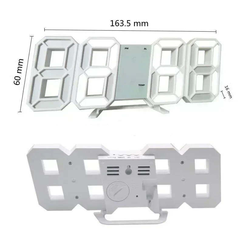 Wall Clock Desk Watches Living Room Interior Electronic Alarm Bedroom Decor Modern Home Decoration LED Table Clocks Garden