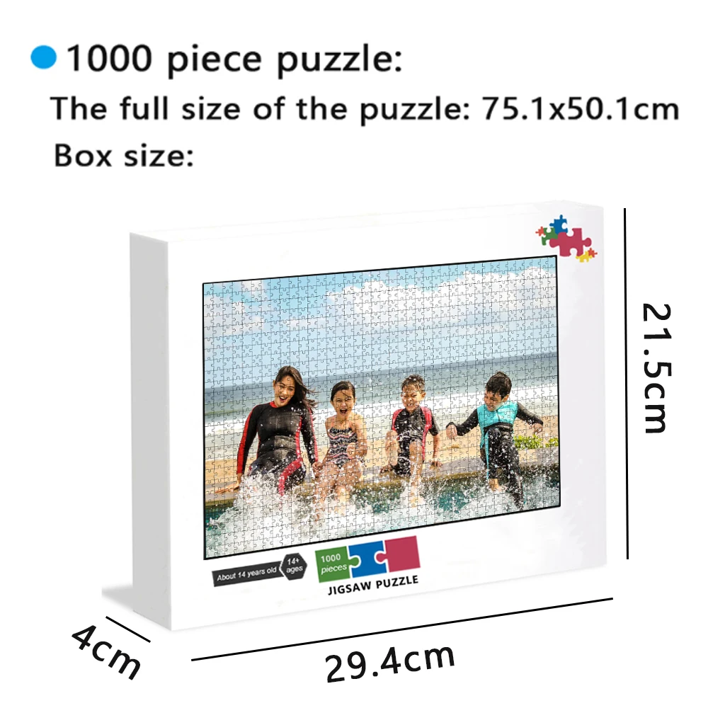 Photo Jigsaw Puzzles 300/500/1000 Pcs for Children Adults Early Education Decompress Games Family Toys