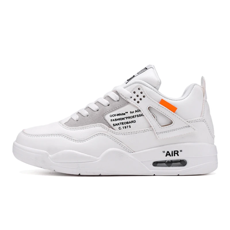 

Sneakers Men Air Cushion Basketball Shoes Retro Women Breathable Mesh Leather Sports Shoes 2022 New Male High-top Running Shoes