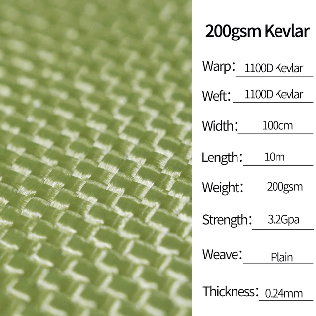 Kevlar Aramid Fabric Bullet-proof cloth Plain UD Weave