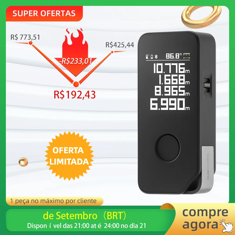 HOTO Smart Laser Measure Pro High Precision Digital Laser Tape